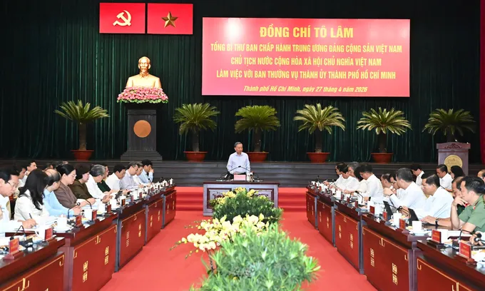 Tổng Bí thư, Chủ tịch nước Tô Lâm làm việc với Ban Thường vụ Thành ủy TPHCM