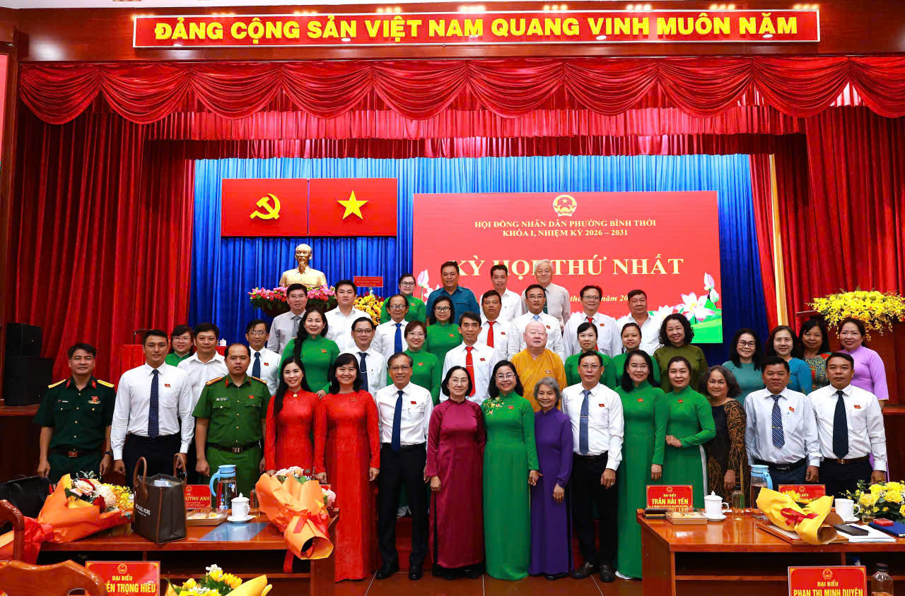 Hội đồng nhân dân phường Bình Thới khai mạc kỳ họp thứ nhất, kiện toàn các chức danh nhiệm kỳ 2026–2031