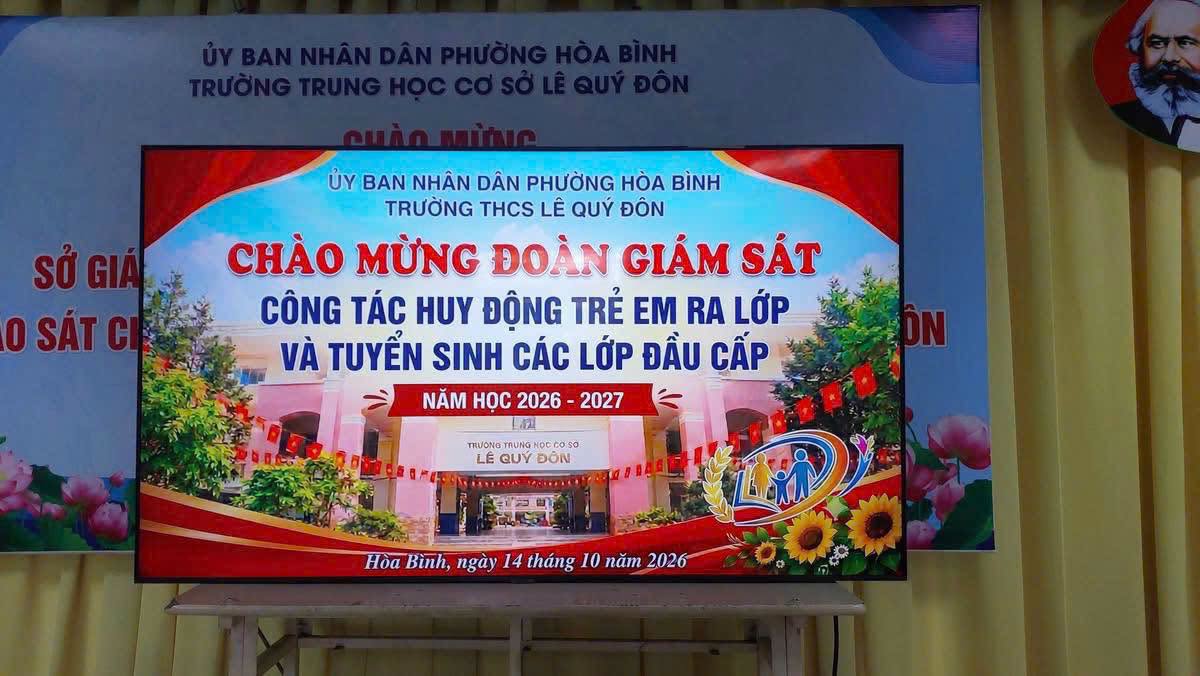 HỘI ĐỒNG NHÂN DÂN PHƯỜNG HÒA BÌNH: GIÁM SÁT CÔNG TÁC HUY ĐỘNG TRẺ RA LỚP VÀ TUYỂN SINH ĐẦU CẤP NĂM HỌC 2026 – 2027