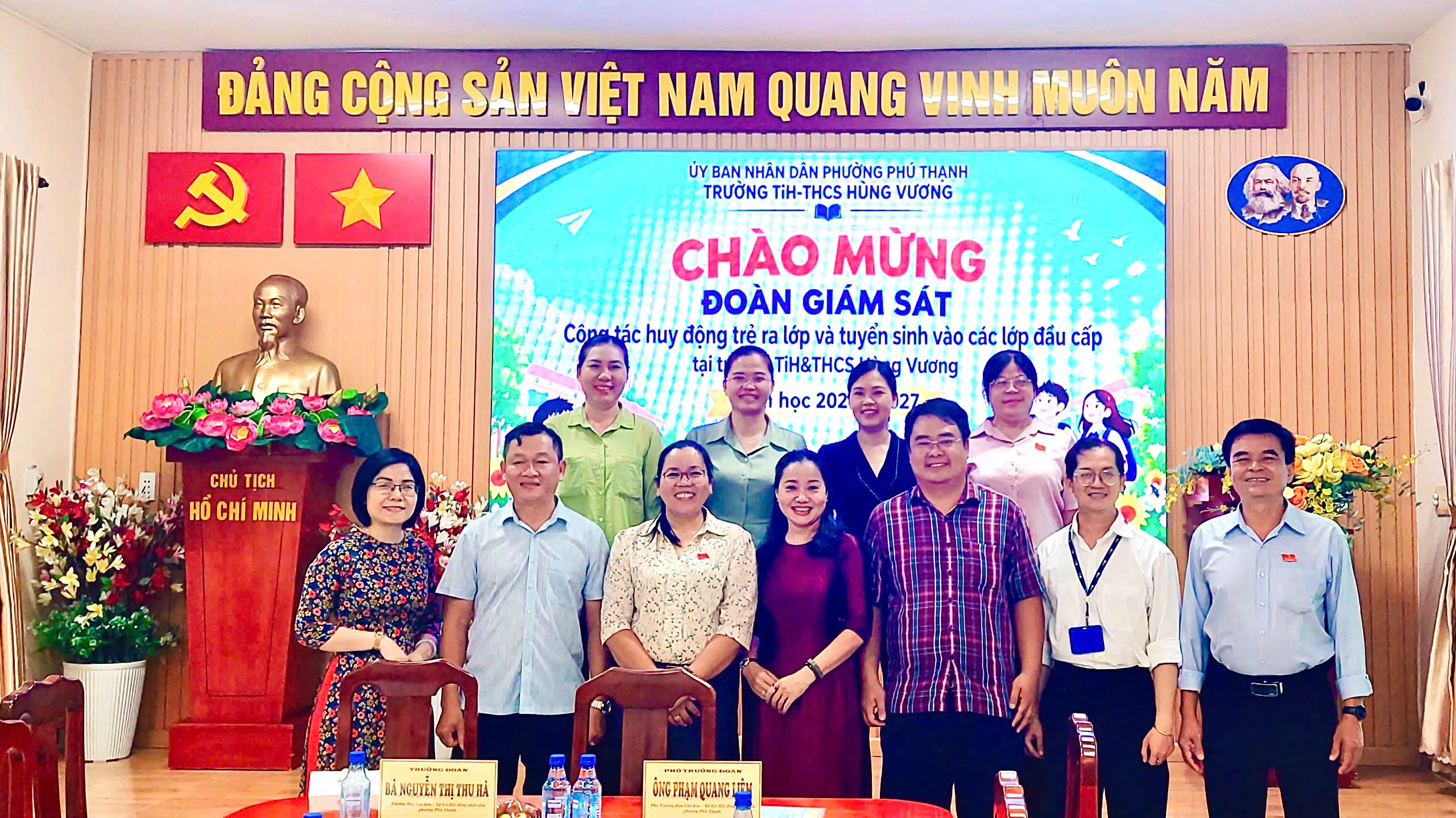 PHƯỜNG PHÚ THẠNH GIÁM SÁT CÔNG TÁC HUY ĐỘNG TRẺ RA LỚP VÀ TUYỂN SINH ĐẦU CẤP NĂM HỌC 2026 - 2027