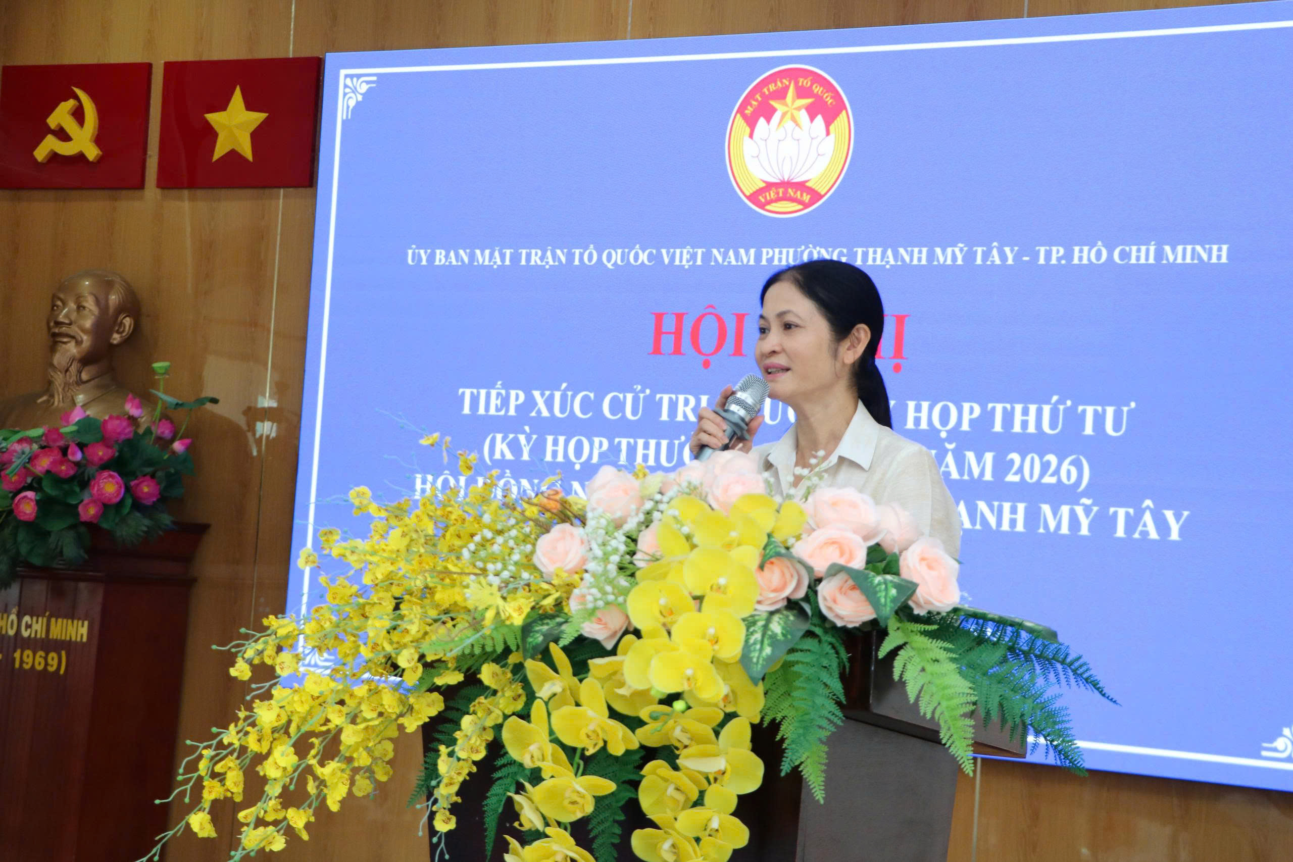 PHƯỜNG THẠNH MỸ TÂY TỔ CHỨC HỘI NGHỊ TIẾP XÚC CỬ TRI TRƯỚC KỲ HỌP THỨ TƯ CỦA HĐND PHƯỜNG NHIỆM KỲ 2026 - 2031