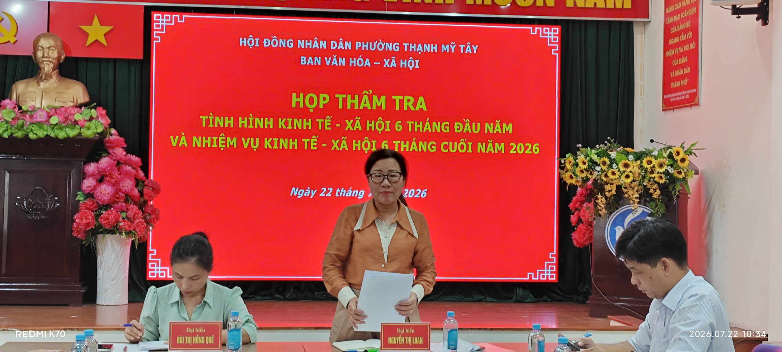 Ban Văn hóa – Xã hội HĐND phường Thạnh Mỹ Tây thẩm tra dự thảo Nghị quyết trình tại Kỳ họp thứ Tư