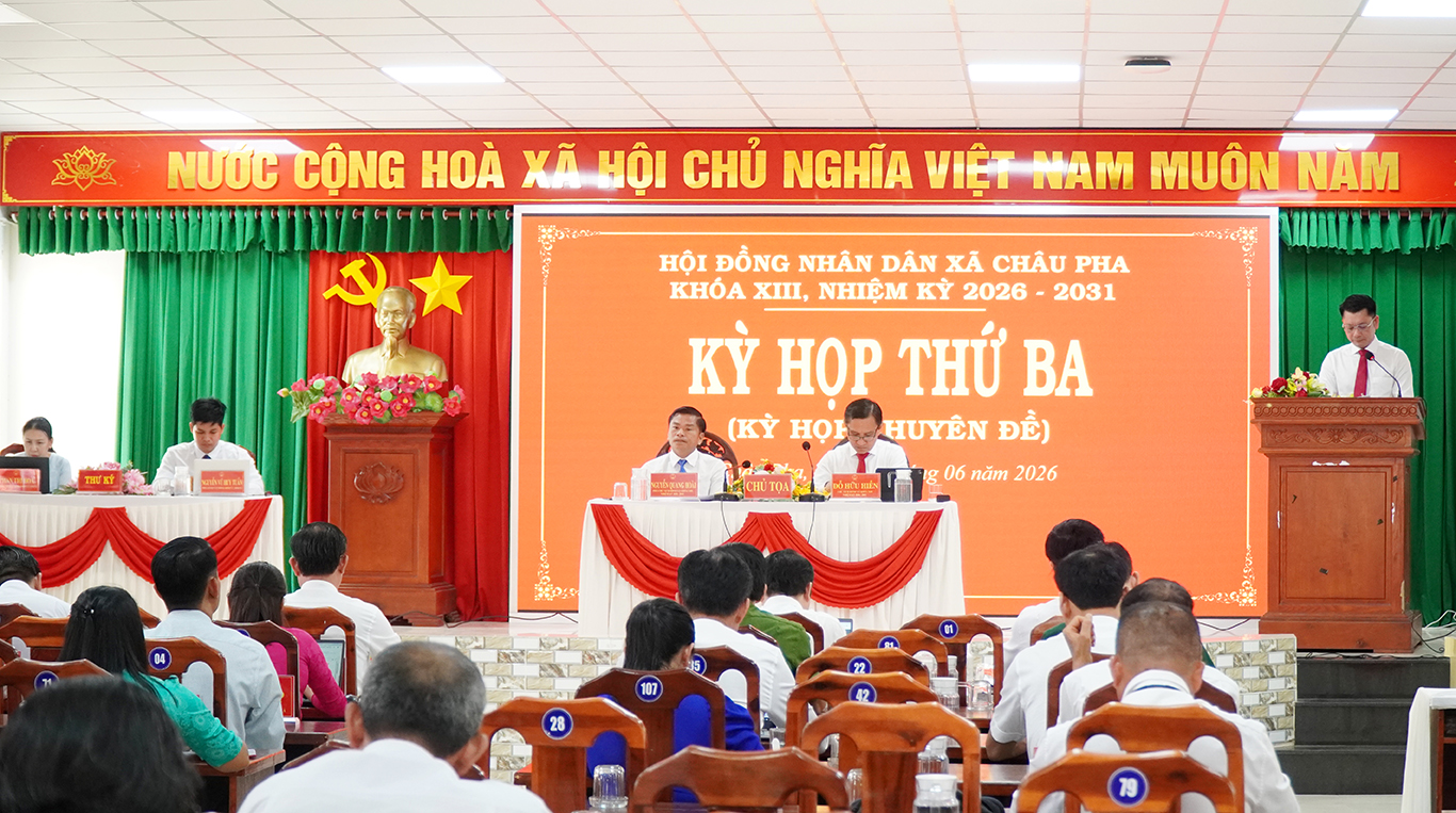 HĐND XÃ CHÂU PHA TỔ CHỨC KỲ HỌP THỨ BA (KỲ HỌP CHUYÊN ĐỀ) KHÓA XIII, NHIỆM KỲ 2026 - 2031