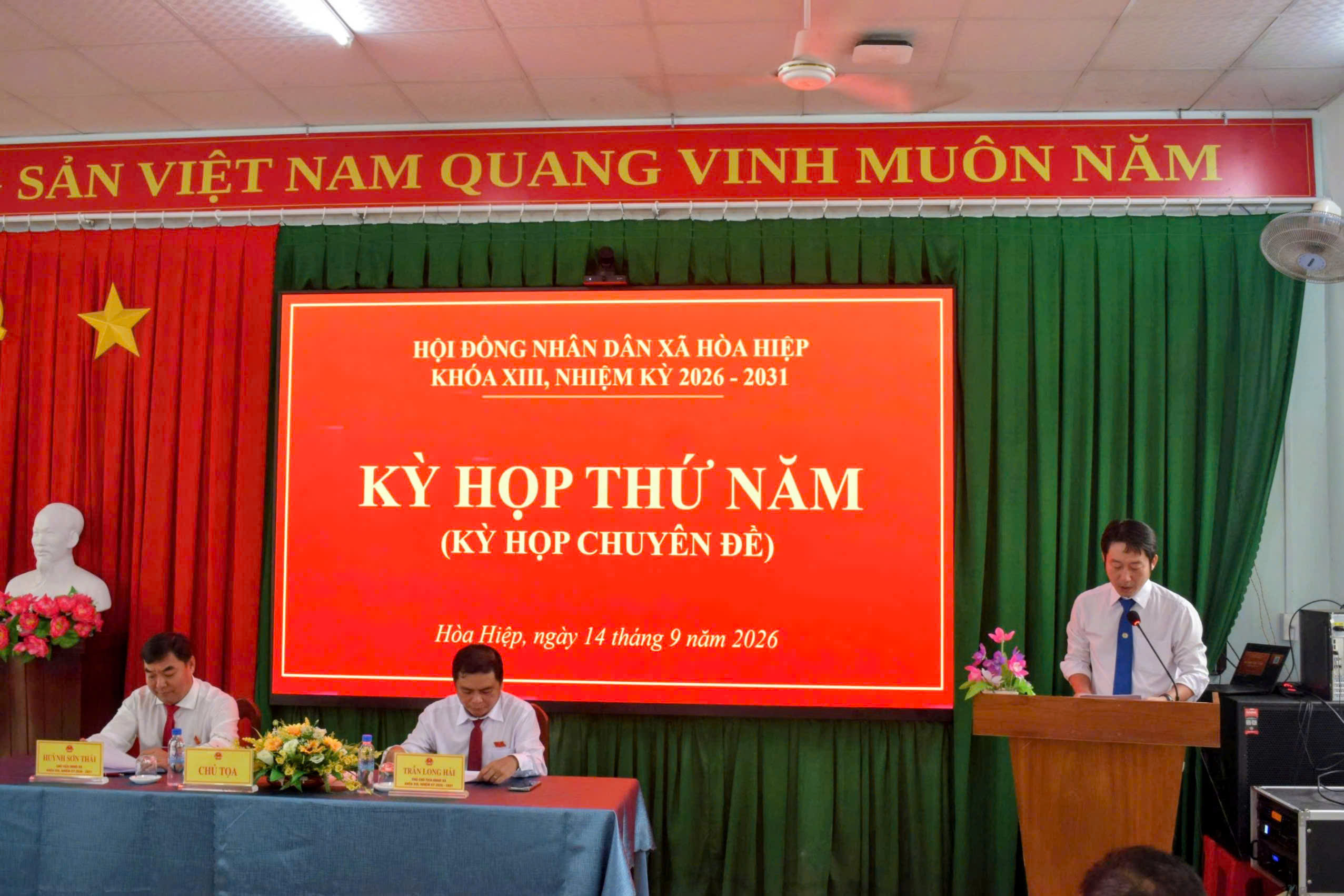 HỘI ĐỒNG NHÂN DÂN XÃ HÒA HIỆP TỔ CHỨC KỲ HỌP THỨ NĂM KHÓA XIII, NHIỆM KỲ 2026 2031
