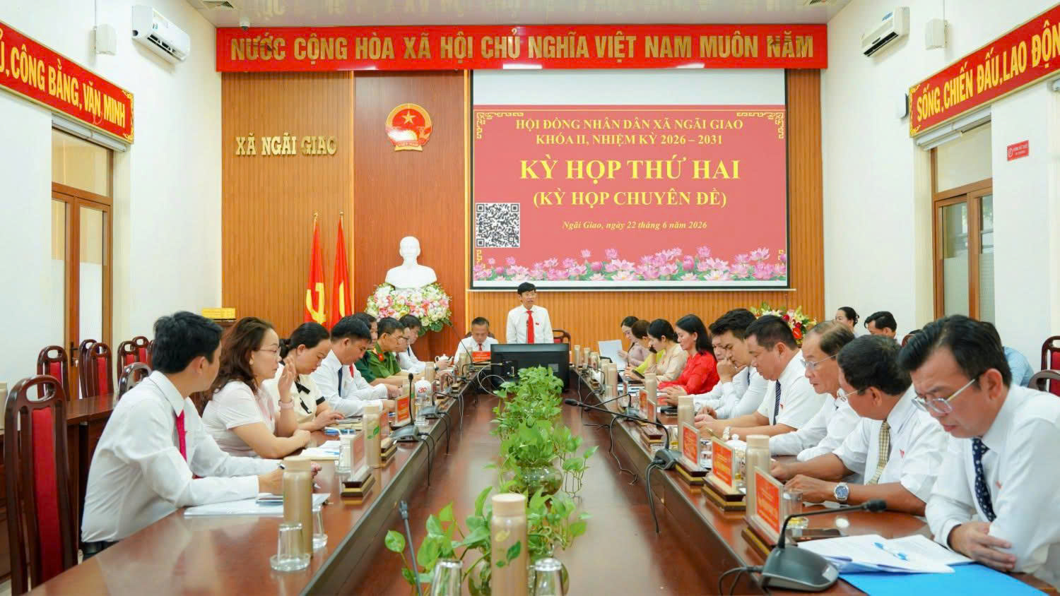 XÃ NGÃI GIAO: THÔNG QUA ĐỀ ÁN THÀNH LẬP PHƯỜNG VÀ KIỆN TOÀN NHÂN SỰ TẠI KỲ HỌP CHUYÊN ĐỀ