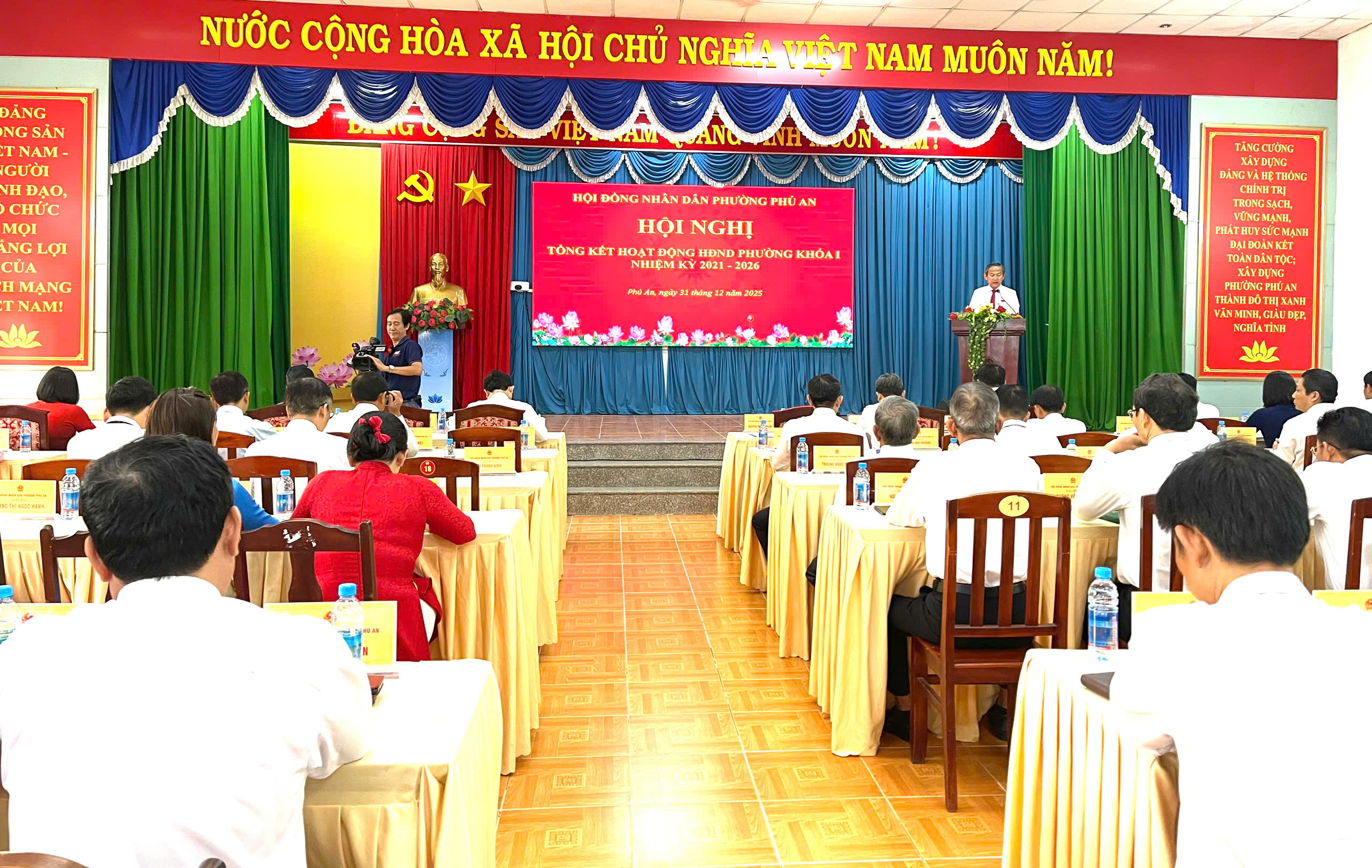 Đồng chí Võ Văn Minh dự hội nghị tổng kết nhiệm kỳ tại phường Phú An: Khẳng định vai trò của HĐND Phường trong giai đoạn mới