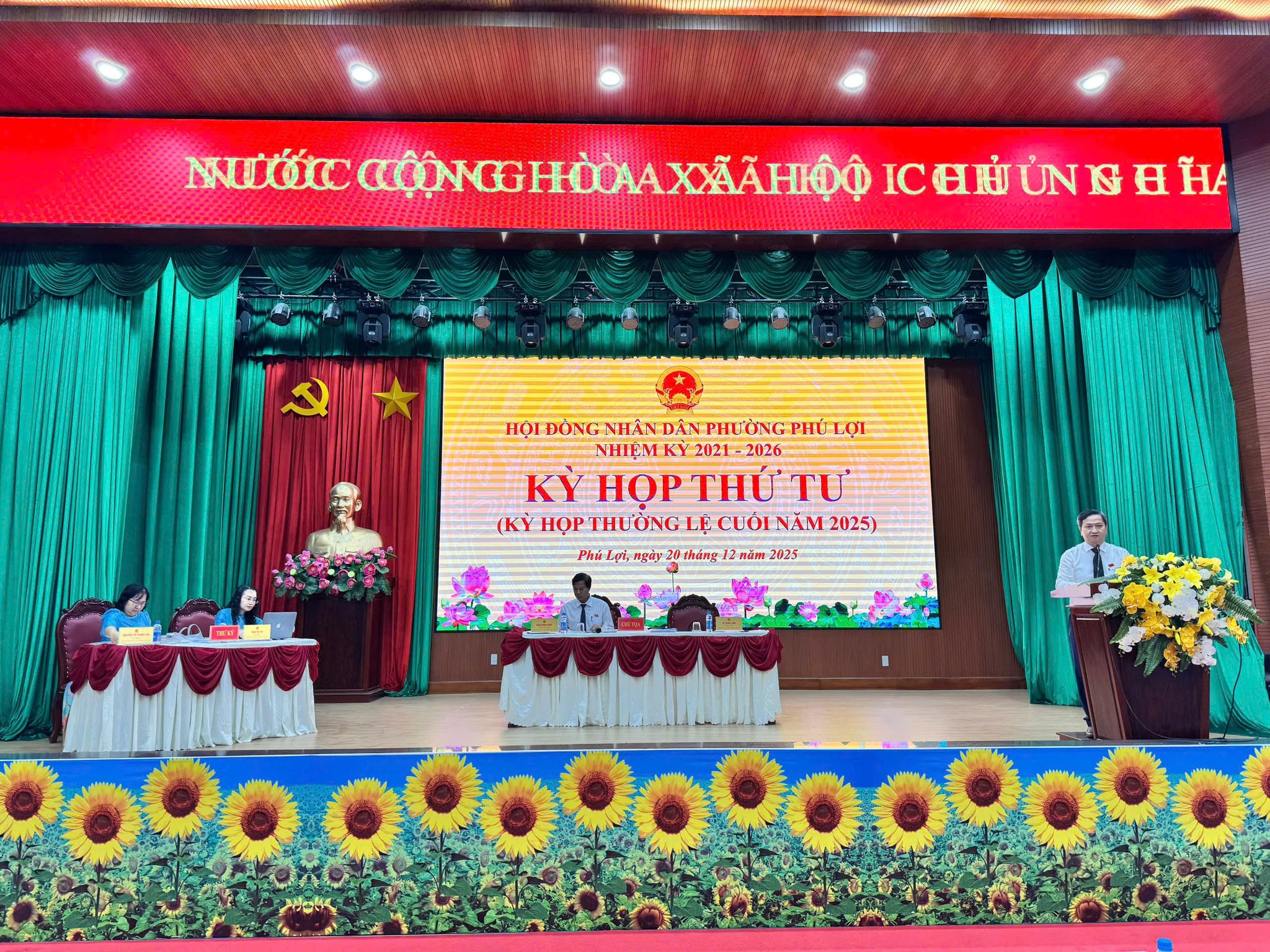 HĐND phường Phú Lợi tổ chức Kỳ họp thứ tư (Kỳ họp thường lệ cuối năm 2025), nhiệm kỳ 2021 – 2026