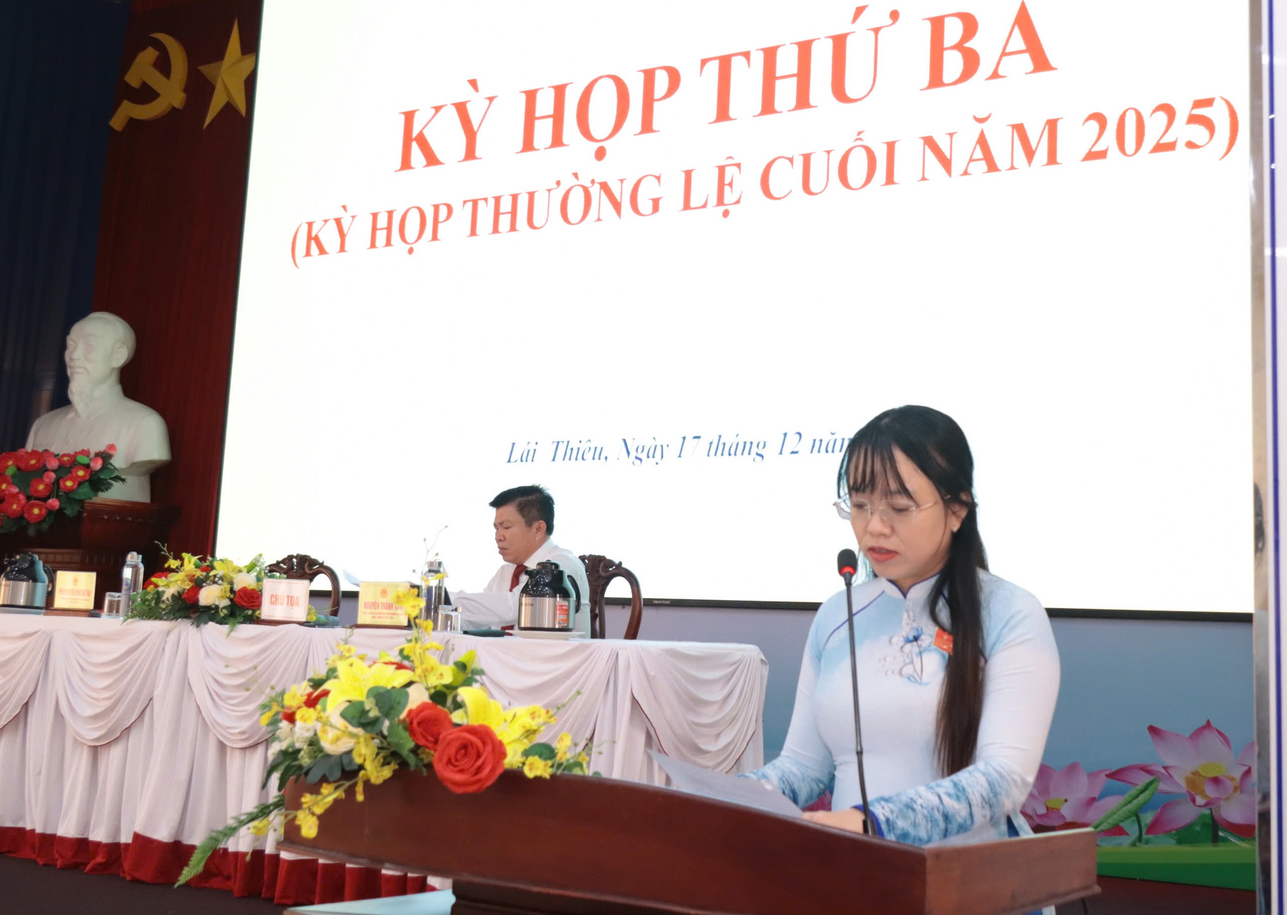 HĐND phường Lái Thiêu khoá I, nhiệm kỳ 2021 - 2026 tổ chức kỳ họp thứ ba 
