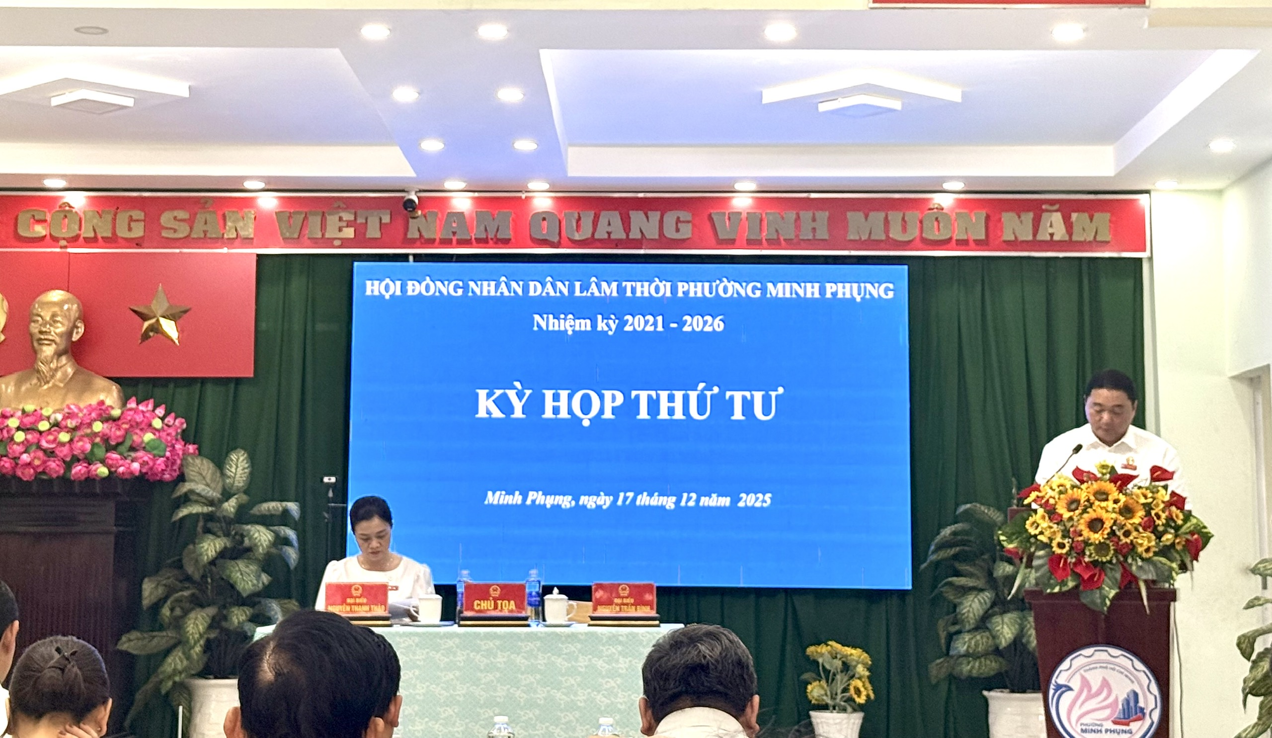 Kỳ họp thứ Tư HĐND lâm thời phường Minh Phụng