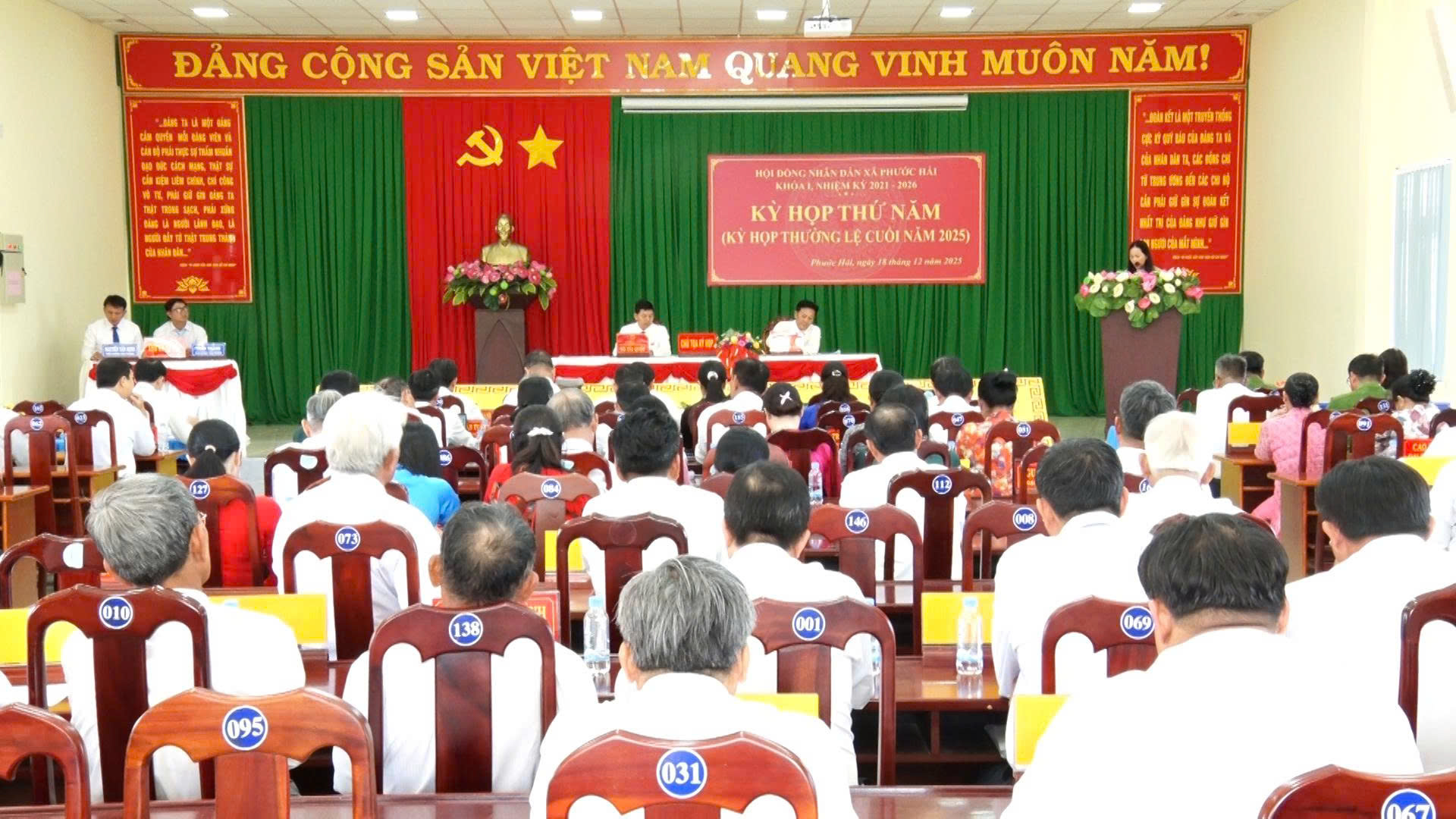 HĐND xã Phước Hải tổ chức kỳ họp thường lệ cuối năm 2025
