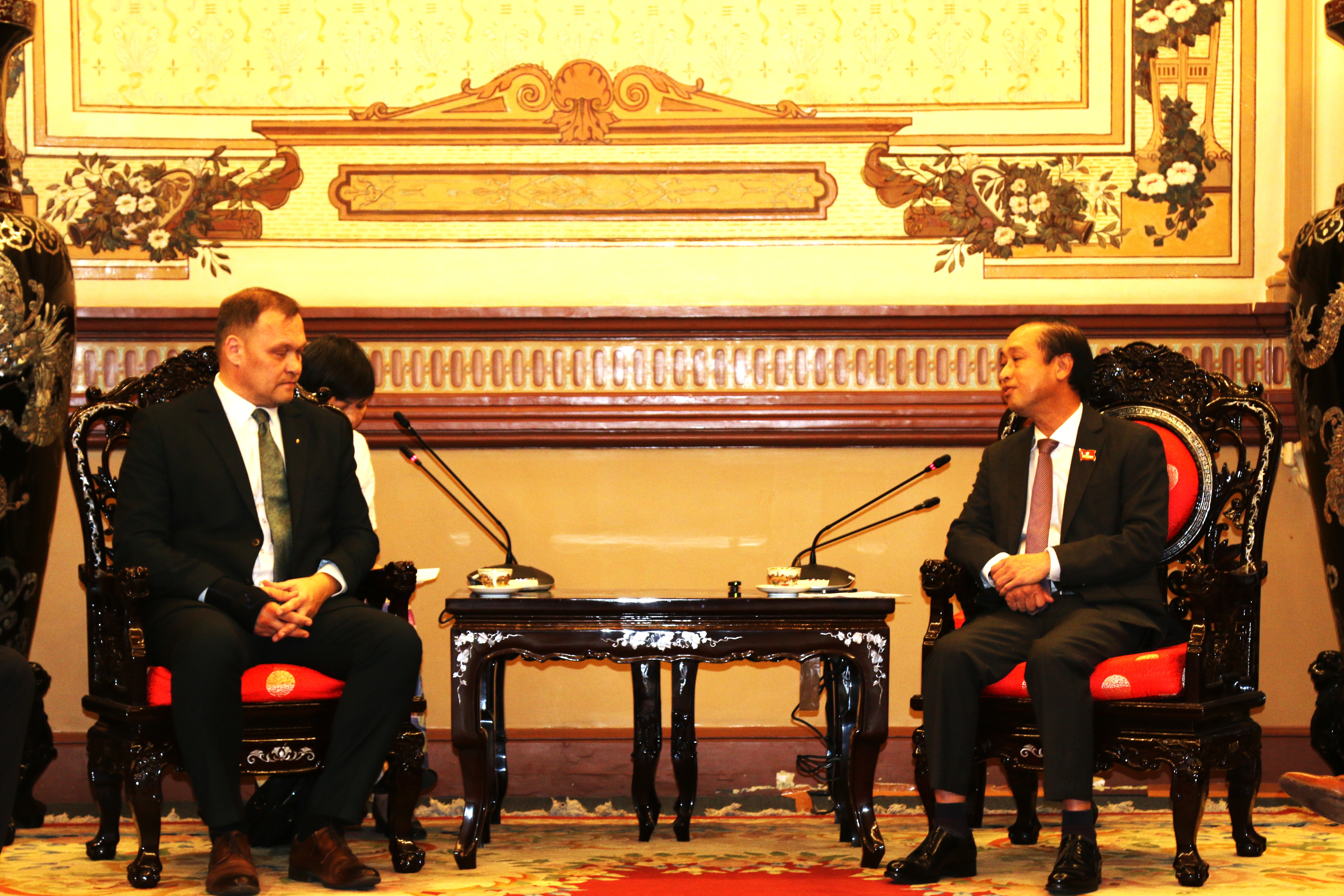 Phó Chủ tịch HĐND Thành phố Huỳnh Thanh Nhân tiếp Chủ nhiệm Ủy ban An ninh Quốc gia, Quốc hội Hungary