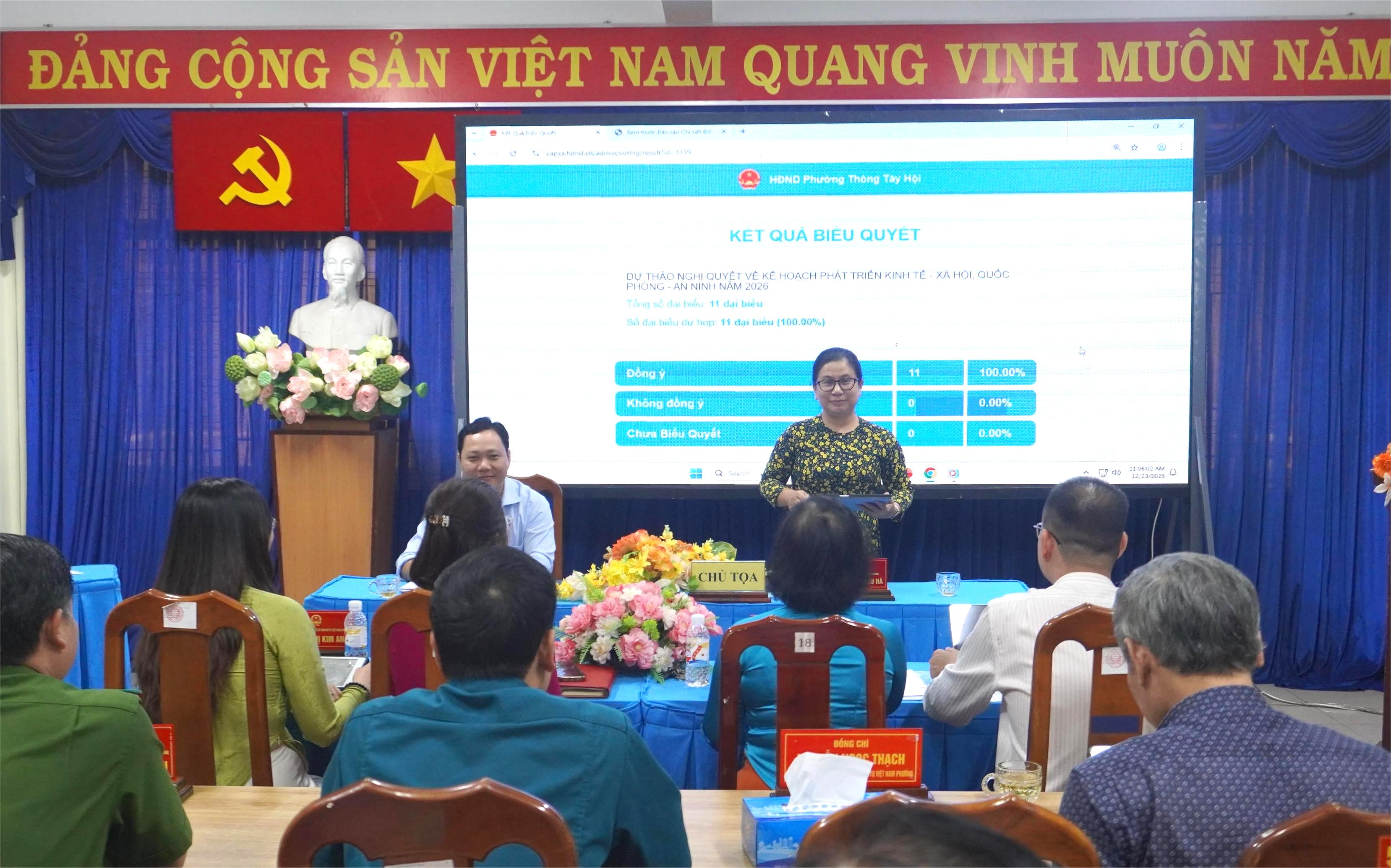 Kỳ họp thứ Tư Hội đồng nhân dân lâm thời phường Thông Tây Hội: Quyết định nhiều nội dung quan trọng