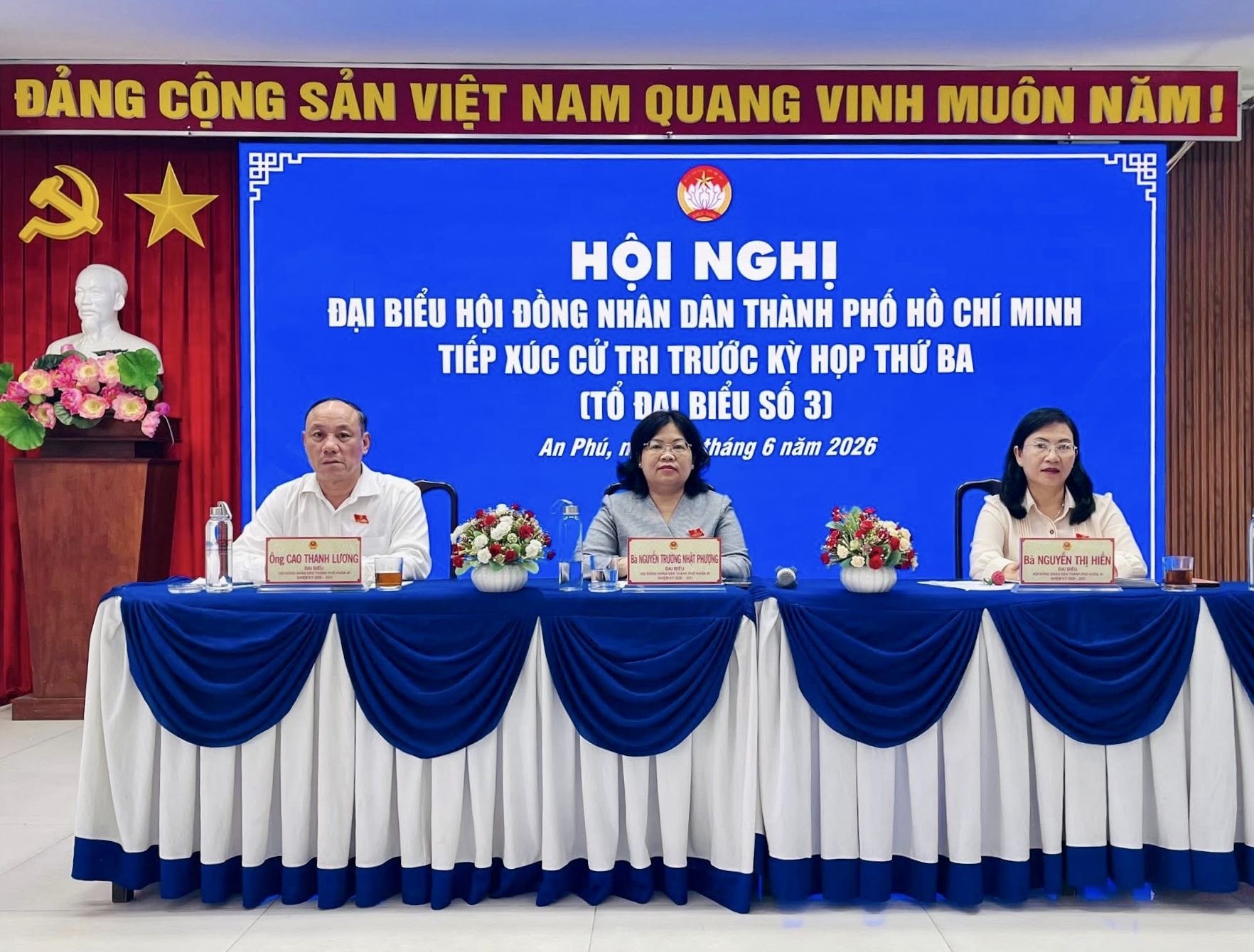 ĐẠI BIỂU HĐND THÀNH PHỐ HỒ CHÍ MINH TIẾP XÚC CỬ TRI PHƯỜNG AN PHÚ TRƯỚC KỲ HỌP THỨ BA