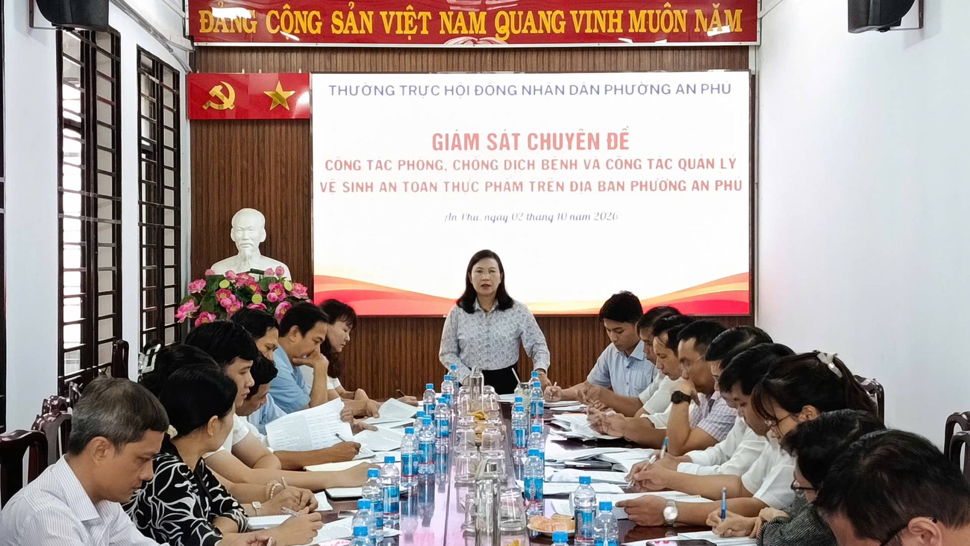 PHƯỜNG AN PHÚ: GIÁM SÁT CHUYÊN ĐỀ CÔNG TÁC PHÒNG, CHỐNG DỊCH BỆNH VÀ QUẢN LÝ AN TOÀN THỰC PHẨM TRÊN ĐỊA BÀN PHƯỜNG