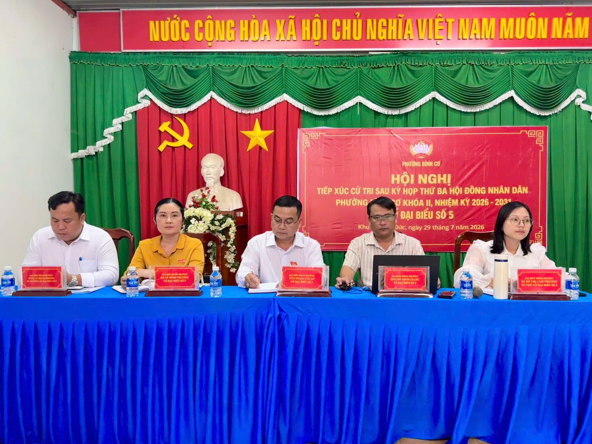 PHƯỜNG BÌNH CƠ TỔ CHỨC HỘI NGHỊ TIẾP XÚC CỬ TRI SAU KỲ HỌP THỨ BA HĐND PHƯỜNG KHÓA II
