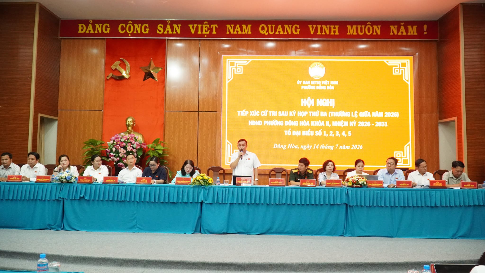 HĐND phường Đông Hòa tổ chức Hội nghị tiếp xúc cử tri sau kỳ họp thứ ba (thường lệ giữa năm 2026) HĐND phường khóa II, nhiệm kỳ 2026-2031
