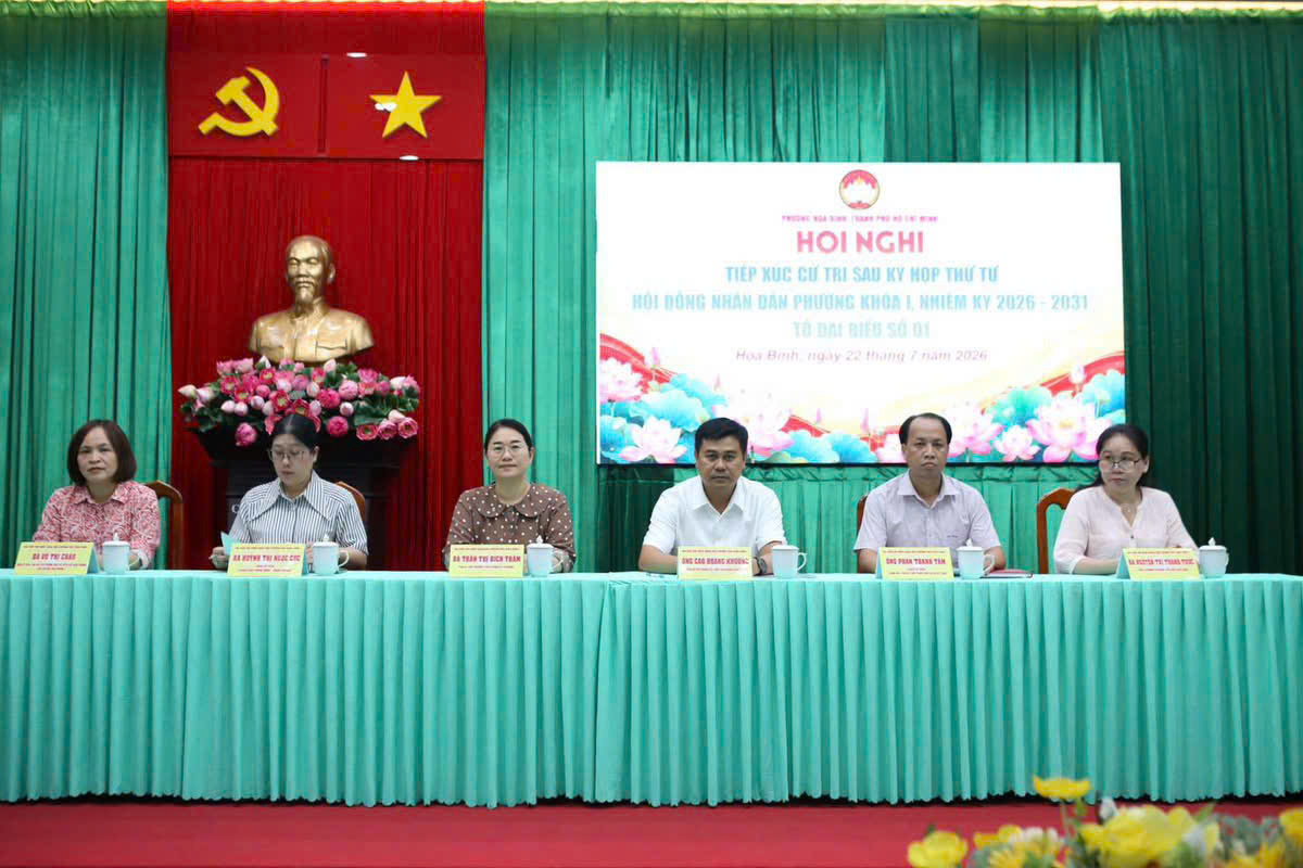 PHƯỜNG HÒA BÌNH TỔ CHỨC THÀNH CÔNG CHUỖI HỘI NGHỊ TIẾP XÚC CỬ TRI SAU KỲ HỌP THỨ TƯ HỘI ĐỒNG NHÂN DÂN PHƯỜNG KHÓA I NHIỆM KỲ 2026 – 2031