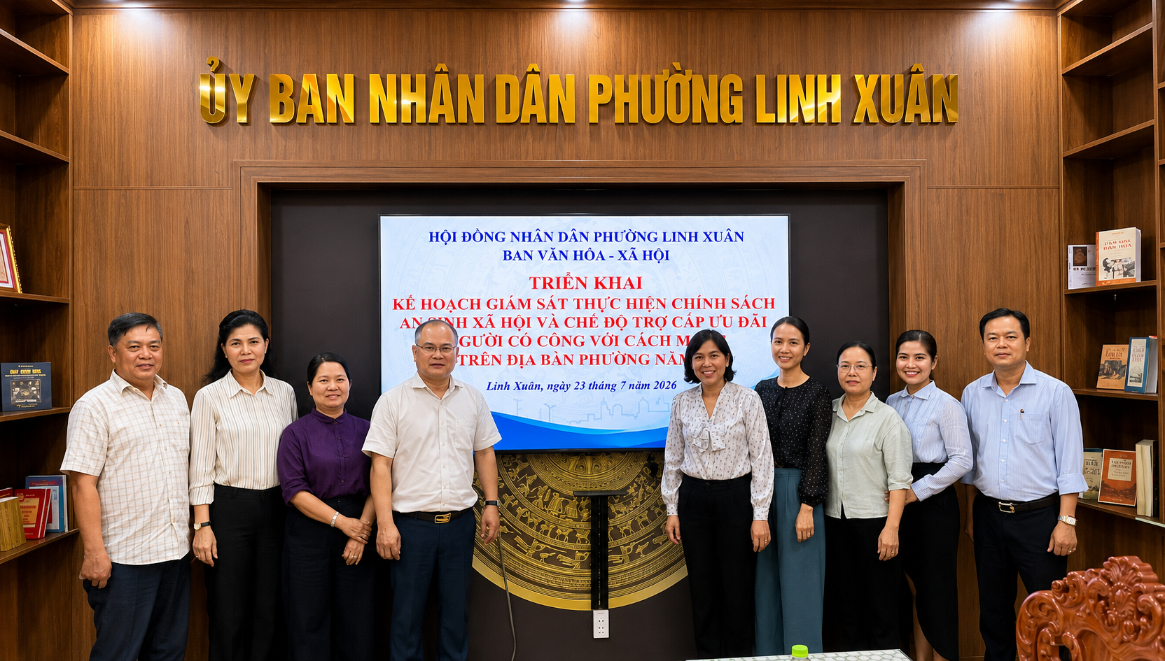 BAN VĂN HÓA – XÃ HỘI HĐND PHƯỜNG LINH XUÂN GIÁM SÁT VIỆC THỰC HIỆN CHÍNH SÁCH AN SINH XÃ HỘI VÀ CHẾ ĐỘ ƯU ĐÃI NGƯỜI CÓ CÔNG VỚI CÁCH MẠNG