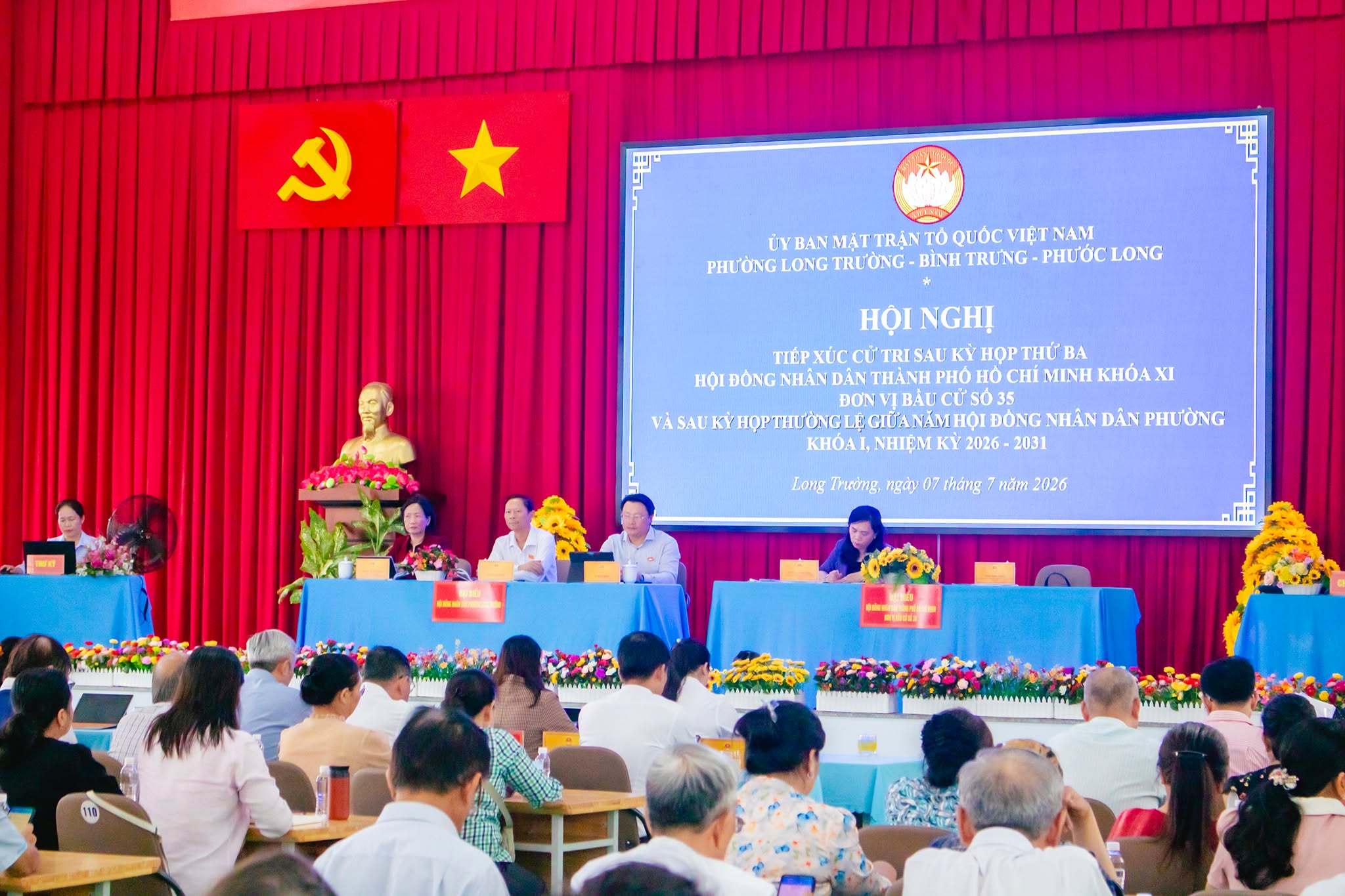 Phường Long Trường tổ chức Hội nghị tiếp xúc cử tri sau Kỳ họp thứ ba Hội đồng nhân dân Thành phố Hồ Chí Minh khóa XI (Đơn vị bầu cử số 35) và sau Kỳ họp thường lệ giữa năm 2026 Hội đồng nhân dân phường khóa I, nhiệm kỳ 2026 – 2031