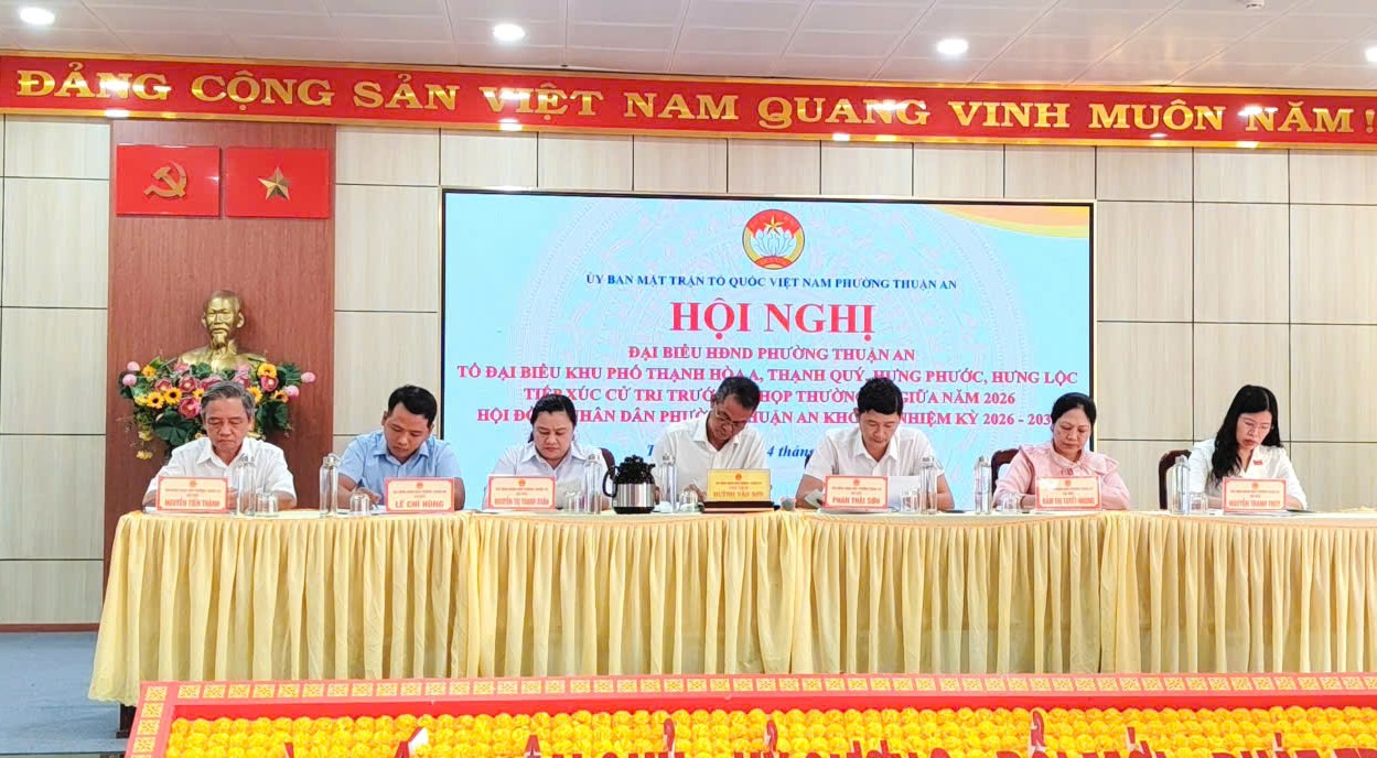 Đại biểu HĐND phường Thuận An tiếp xúc cử tri trước kỳ họp thứ ba HĐND phường khóa II, nhiệm kỳ 2026-2031