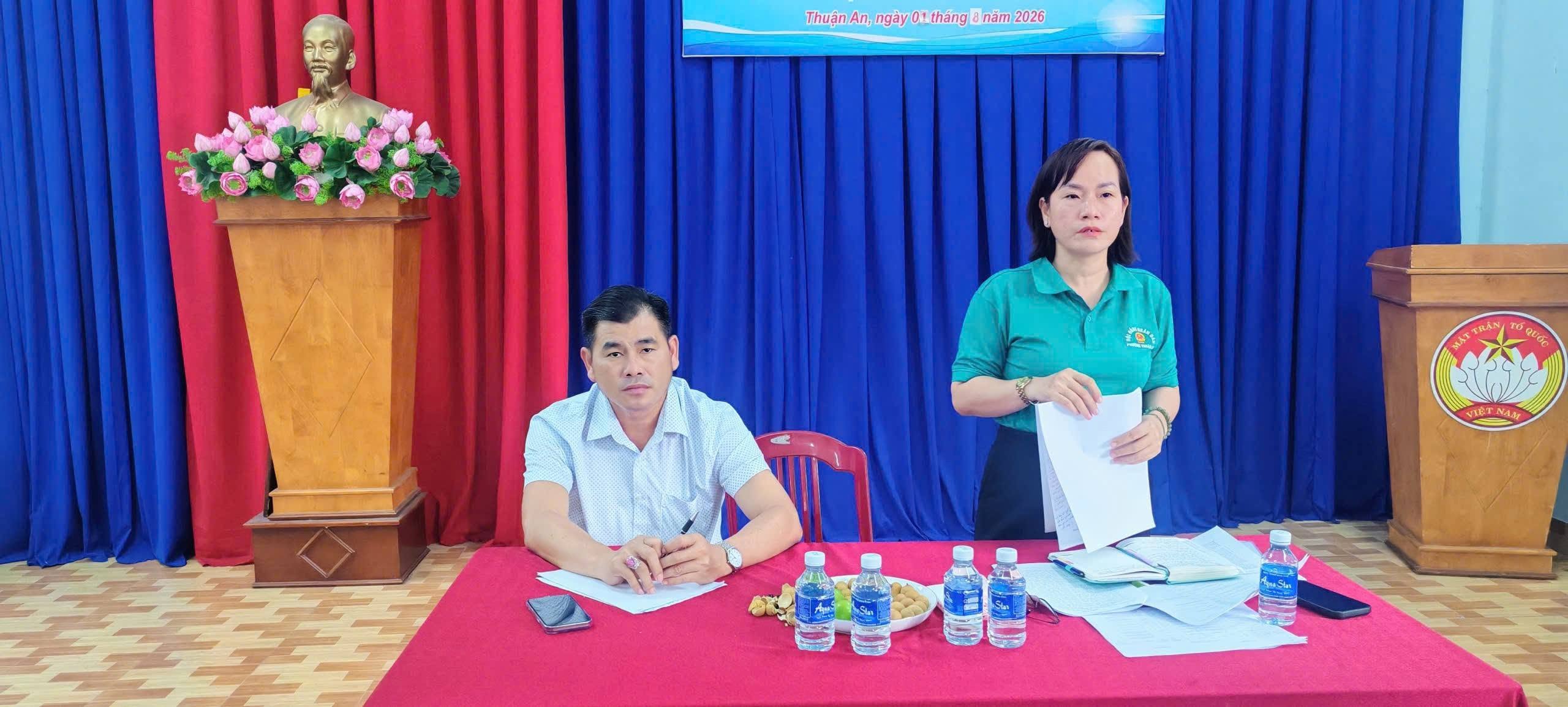 Đoàn giám sát của Thường trực Hội đồng nhân dân phường Thuận An khảo sát kết quả thực hiện chỉ tiêu địa phương không ma túy