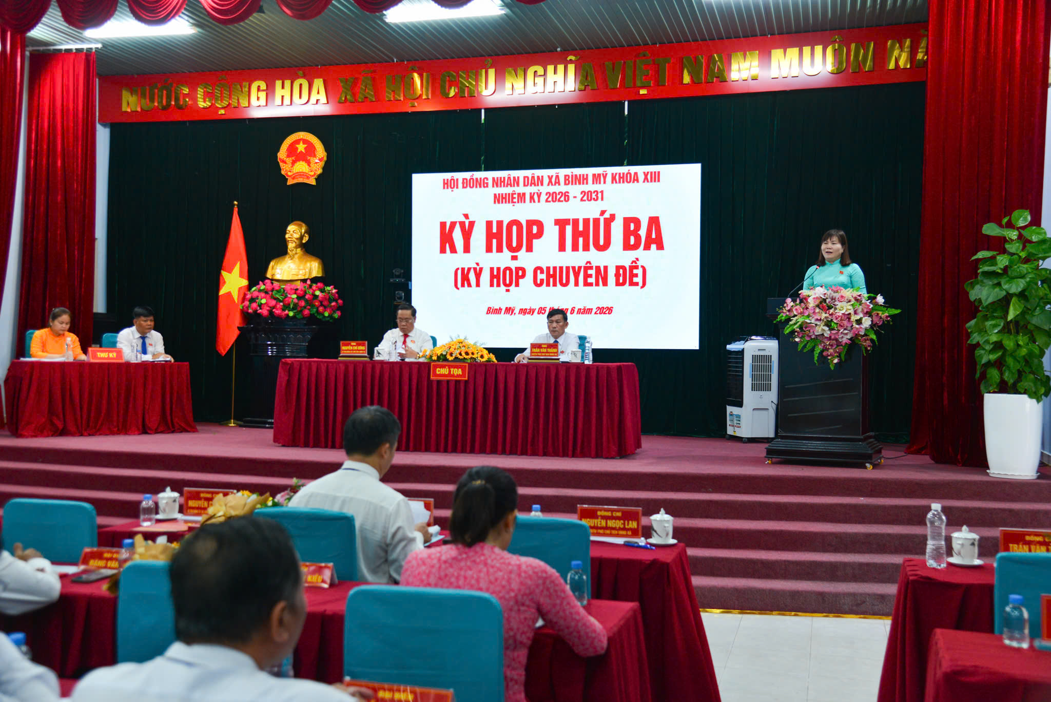 HỘI ĐỒNG NHÂN DÂN XÃ BÌNH MỸ TỔ CHỨC THÀNH CÔNG KỲ HỌP THỨ BA KHÓA XIII,  NHIỆM KỲ 2026 – 2031
