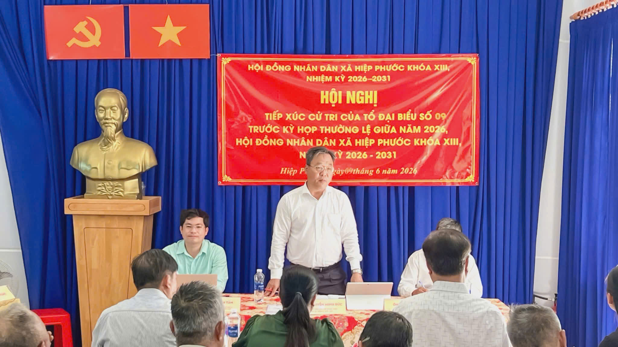 HỘI NGHỊ TIẾP XÚC CỬ TRI CỦA TỔ ĐẠI BIỂU HĐND SỐ 9 TRƯỚC KỲ HỌP THƯỜNG LỆ GIỮA NĂM 2026 CỦA HĐND XÃ HIỆP PHƯỚC KHÓA XIII, NHIỆM KỲ 2026-2031