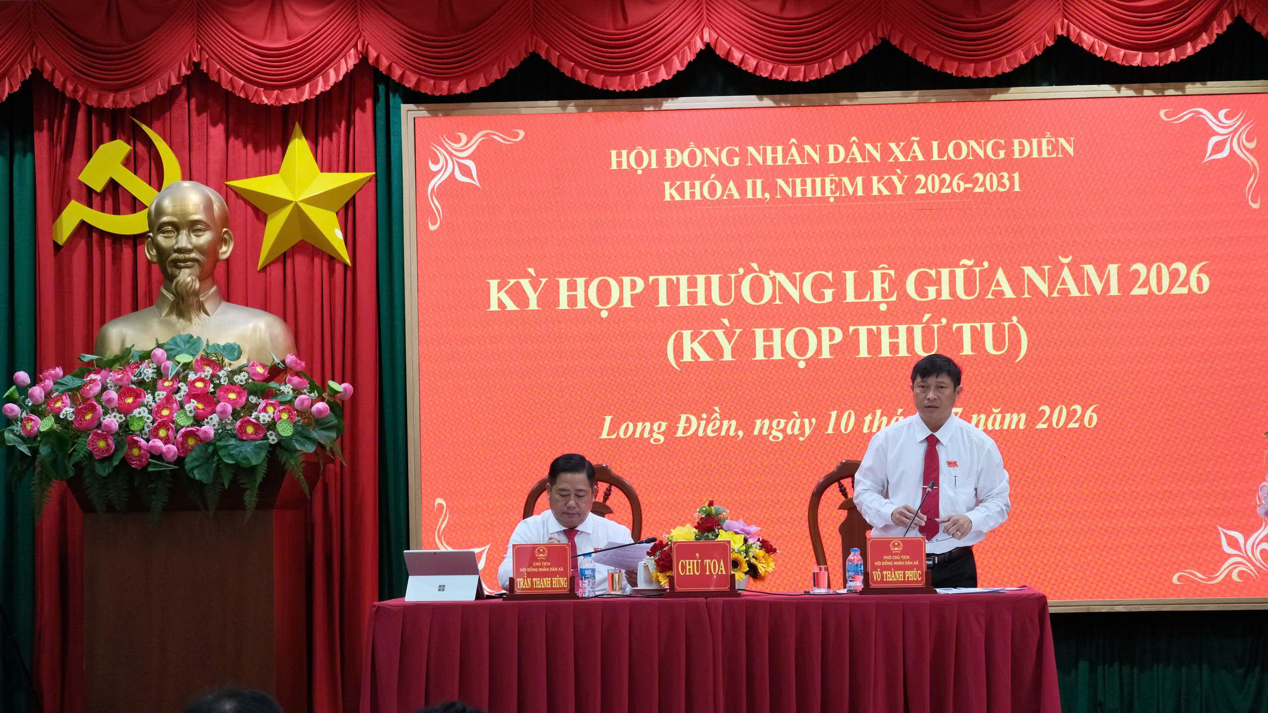 HĐND xã Long Điền tổ chức Kỳ họp thứ Tư, thông qua 2 nghị quyết quan trọng thực hiện nhiệm vụ 6 tháng cuối năm 2026