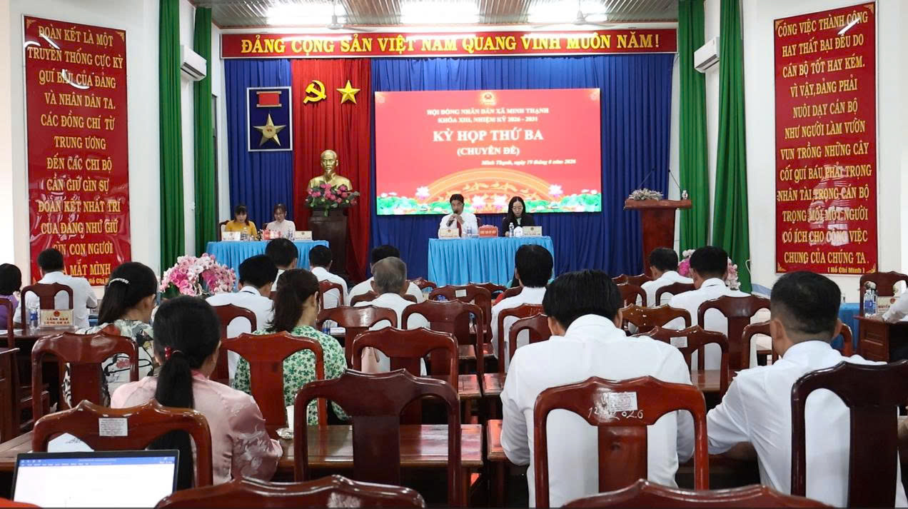 Hội đồng nhân dân xã Minh Thạnh tổ chức Kỳ họp thứ Ba (Chuyên đề), khóa XIII, nhiệm kỳ 2026–2031